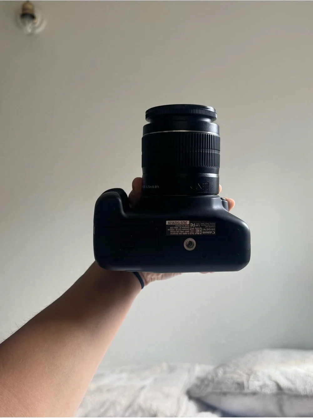 Canon DSLR Camera in Black with Standard Zoom Lens